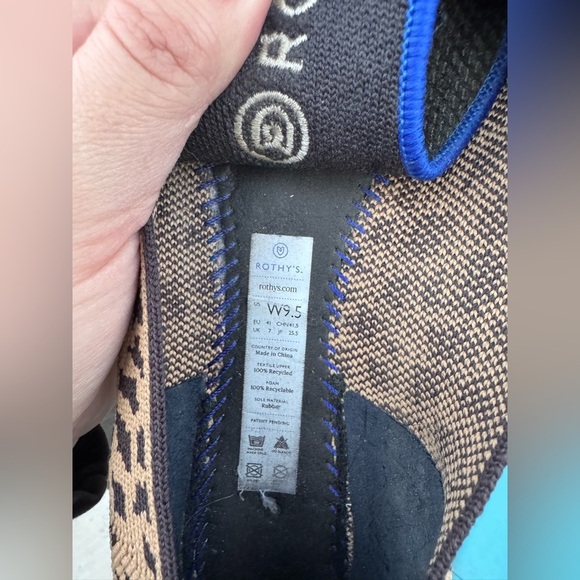 Rothy's Women's The Point Ballet Flats Leopard Print Pointy Toe - Picture 4 of 5